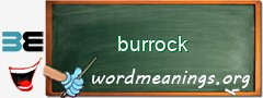 WordMeaning blackboard for burrock